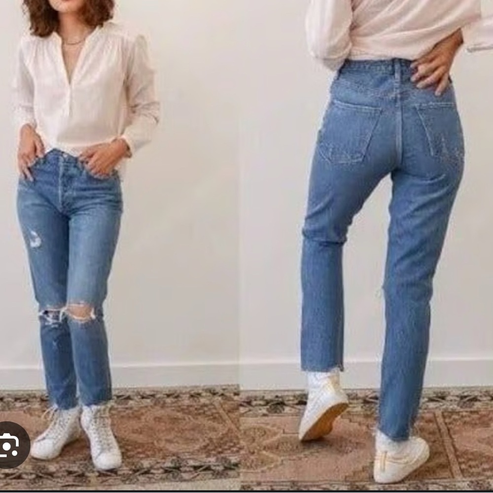 Agolde Light Blue Straight Leg Jeans size 24